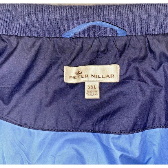 Peter Millar Hartford Jacket Mens XXL Full Zip Bomber Windbreaker Golf Navy Blue - Picture 3 of 9